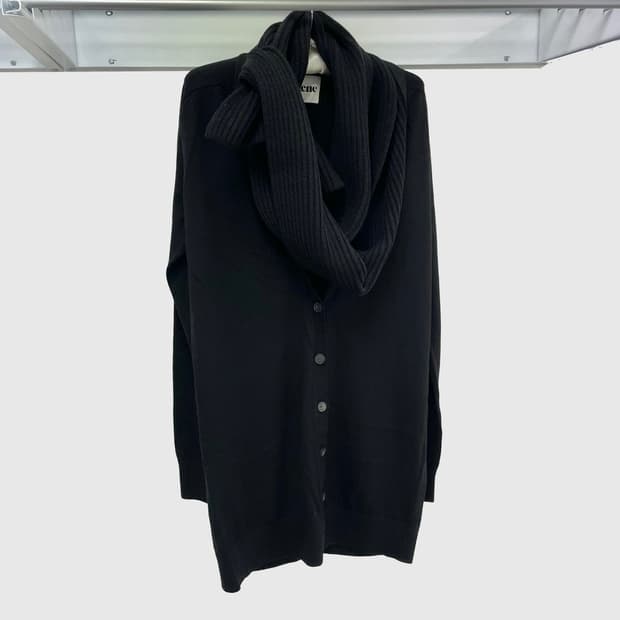 아크네 양모 롱 가디건