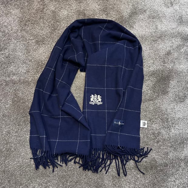 폴로 네이비 울 머플러F