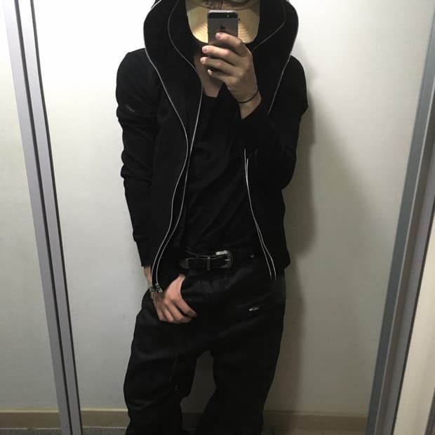 토네이도 마트 레이어드 풀지퍼 후드집업