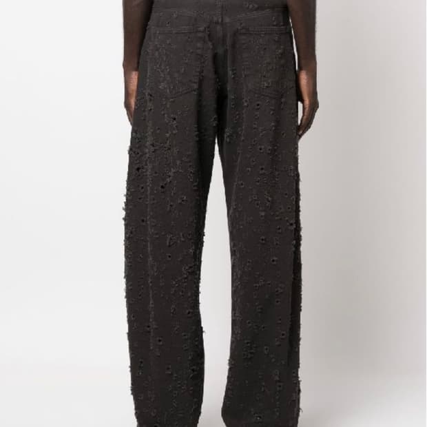 MM6마르지엘라 디스트로이드 와이드 데님팬츠31