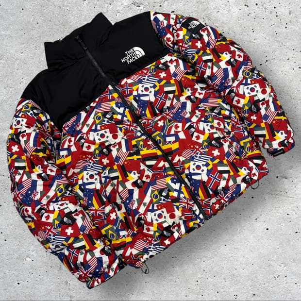 [XL] 노스페이스 만국기 다운 눕시 패딩 C831