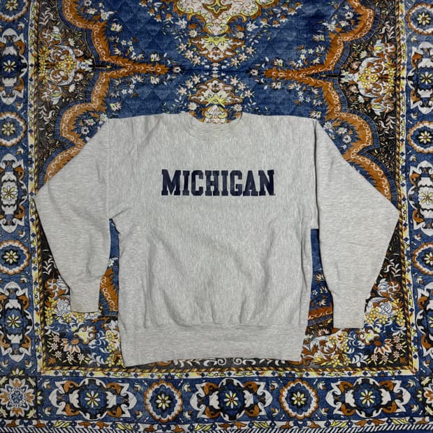 빈티지 8-90s 챔피온 리버스위브 그레이 스웻셔츠