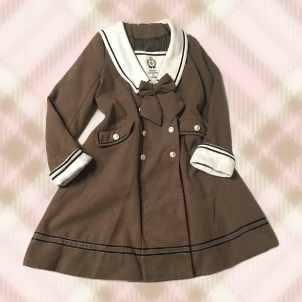 브라운 쿠마미미 리본 코트 라떼 히메 갸루 러블리 로걀 리즈리사 디마럽