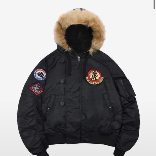 팀코믹스 ma-1 후디드 항공점퍼