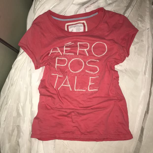 Aeropostale 에어로포스테일 핑크 로고 반팔티