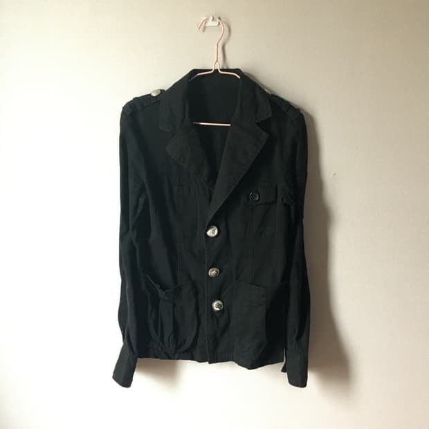 고스 은장 버튼 블랙 자켓 공겜