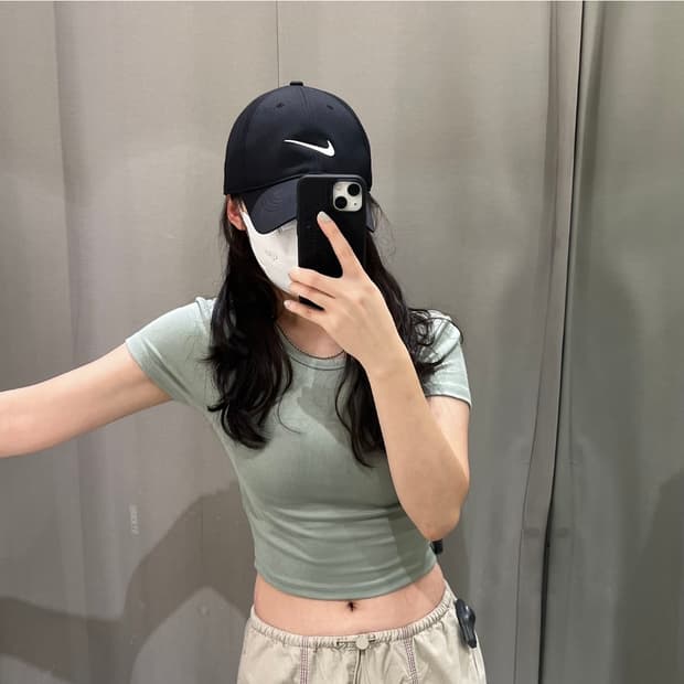 ZARA 자라 크롭 반팔티 민트 S