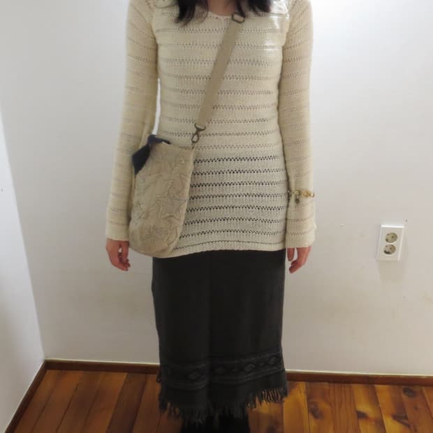 아이보리 니트 원피스