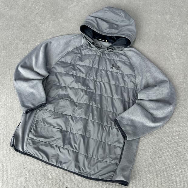 언더아모 기모 패딩후드