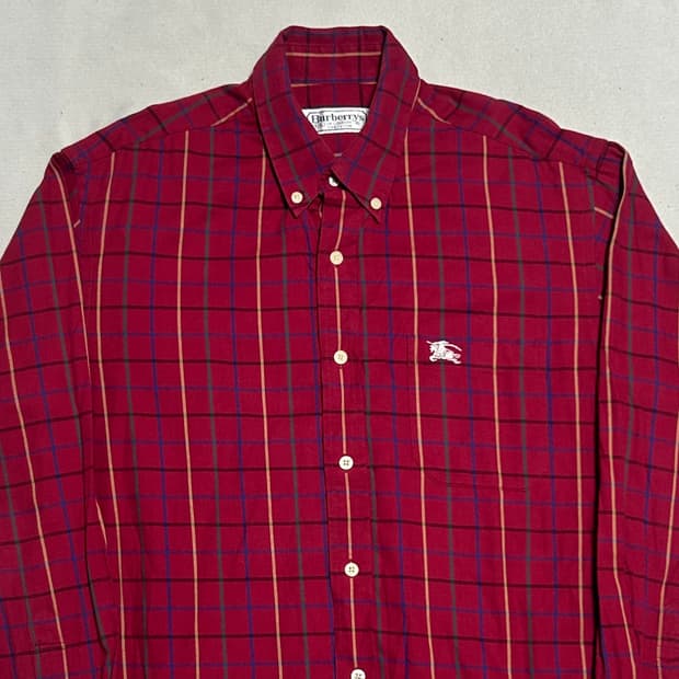 41(L) 버버리 레드 체크 셔츠