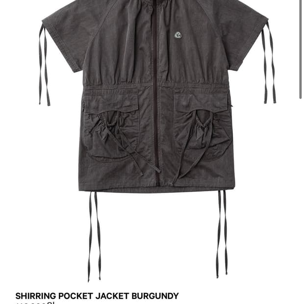SHIRRING POCKET JACKET BURGUNDY