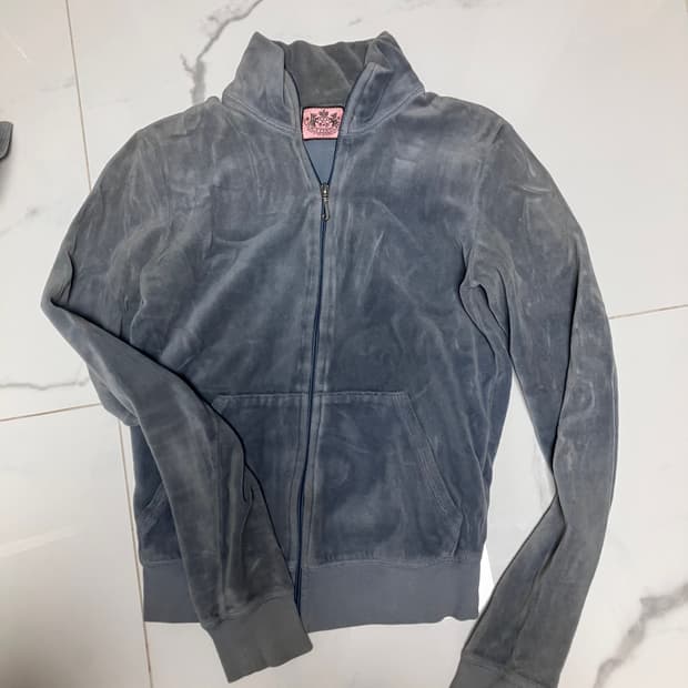 Y2K 쥬시꾸뛰르 벨루어 하이넥 집업 S 트랙수트