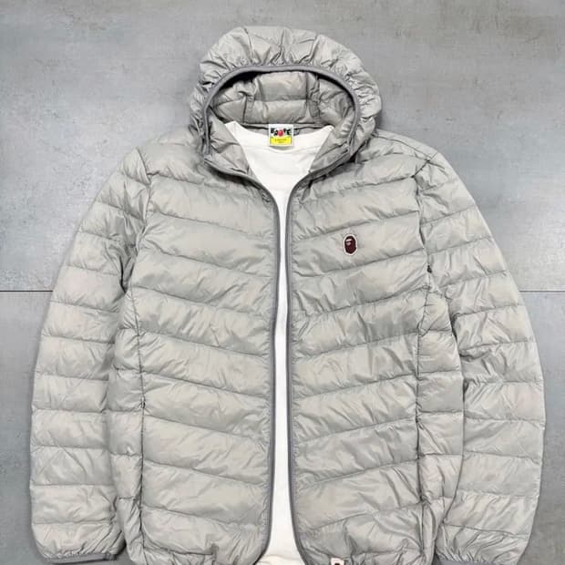 베이프 경량패딩 그레이 M