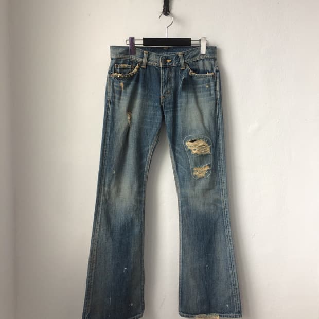 edwin Stud point damage washing denim pa