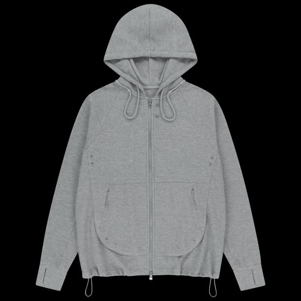 산산기어CIRCUIT ZIP-UP HOODIE [MELANGE GREY]