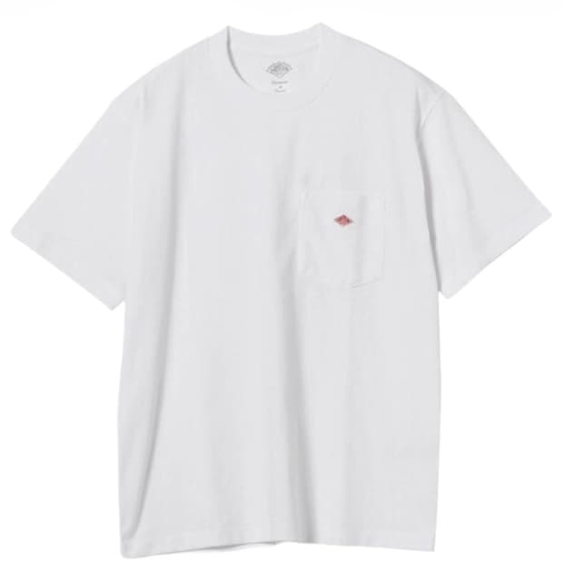 단톤 플레인 숏슬리브 포켓 화이트 M