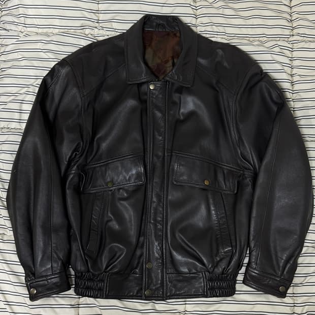 [L] 빈티지 양가죽 봄버 자켓