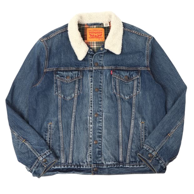 리바이스 체크라이너 쉐르파 데님 자켓