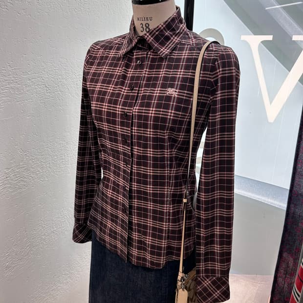 Burberry Logo Embroidered check Shirts