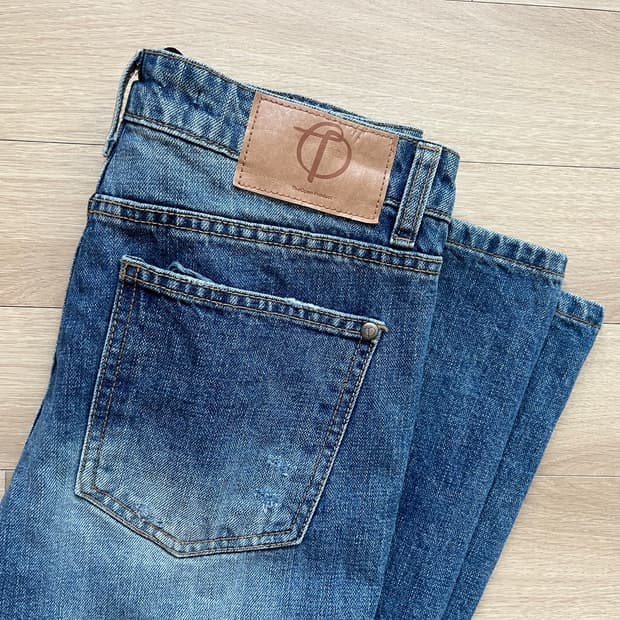 The open product open yy 로우라이즈 데미지진