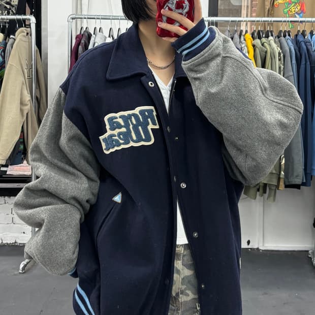 Roca wear 로카웨어 올드스쿨 울 바시티 자켓