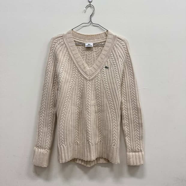 라코스테 꽈배기 니트