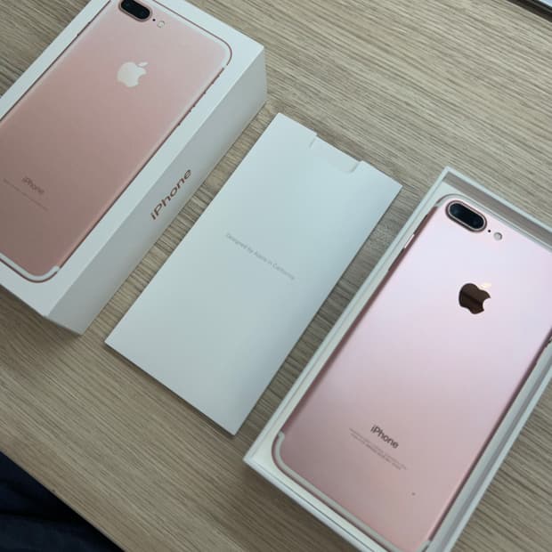아이폰 7 플러스 로즈골드 256gb 배터리100