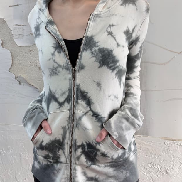 Tie-Dye Hooded Zip-Up