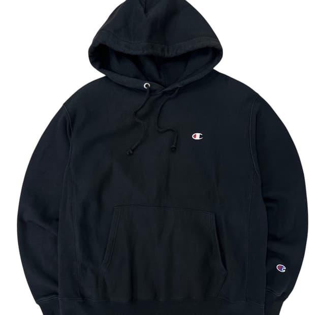 챔피온 리버스위브 후드티 블랙 (2XL)
