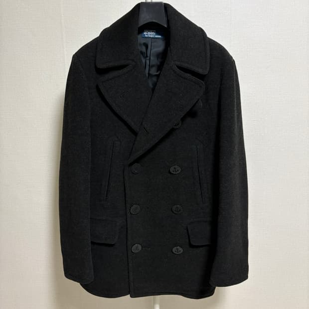 (민트급) 폴로 랄프로렌 울 피코트 / 차콜, M