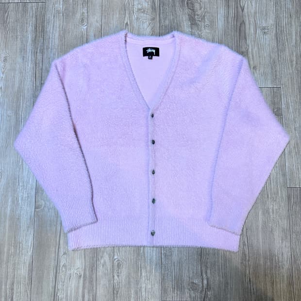 스투시 쉐기 가디건 라이트 핑크