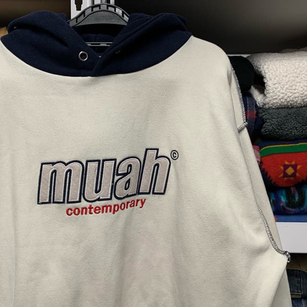 [XL] MuahMuah 리버스스티치 후디