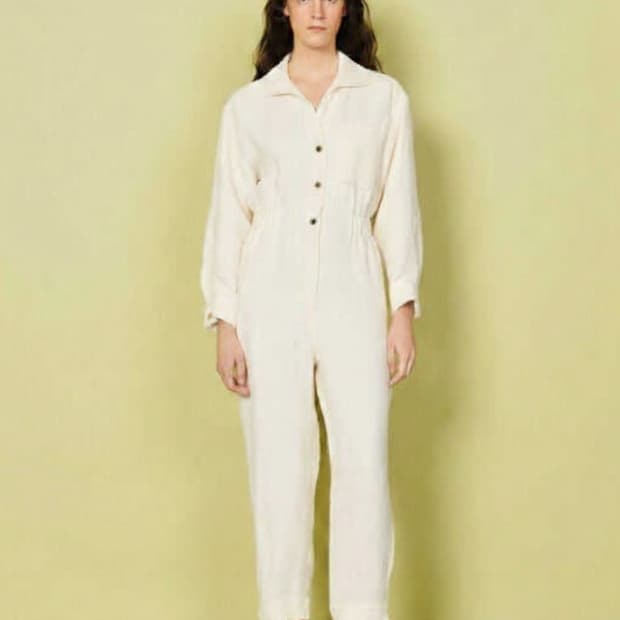 산드로 에크루 점프수트 36사이즈