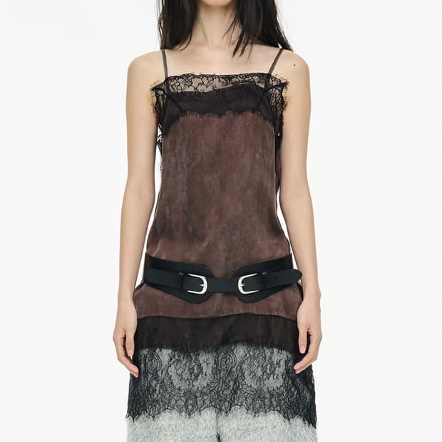 Cerric Lace Slip Dress 브라운