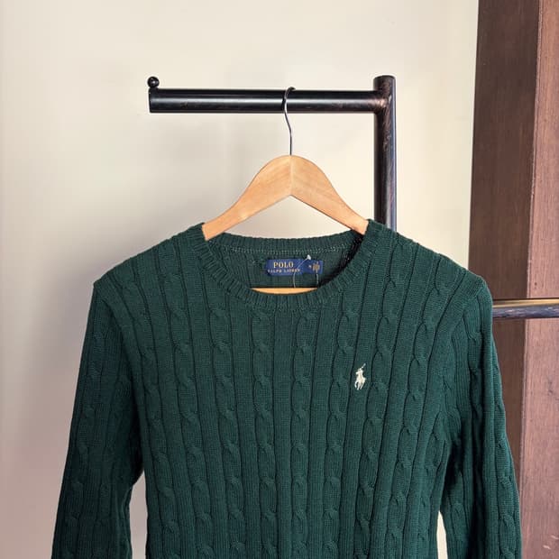 15410 - 폴로 랄프로렌 그린 케이블 니트