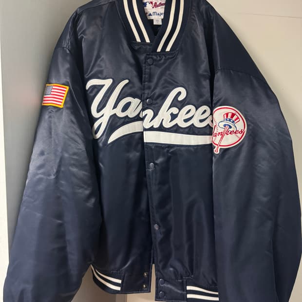 Majestic 양키스 네이비 야구 점퍼 XXL