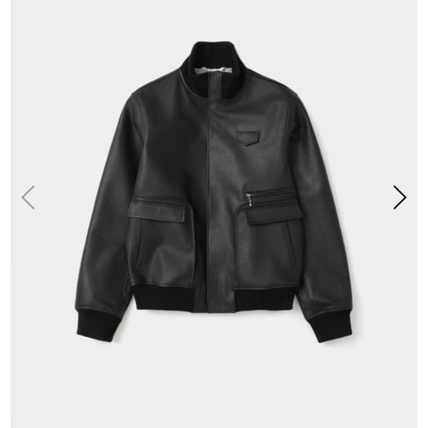 HIGH NECK LEATHER JACKET