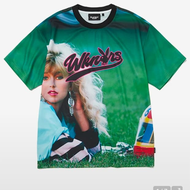 위캔더스×플레이보이 콜라보 져지 티셔츠