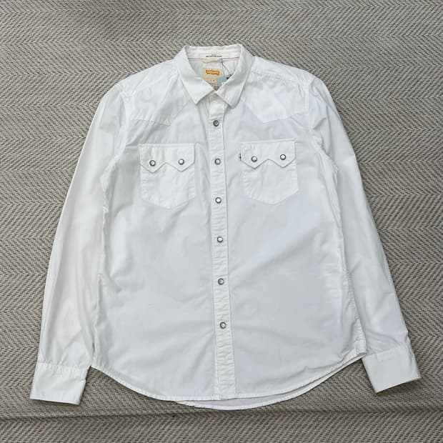 리바이스 웨스턴 화이트 셔츠 r2333