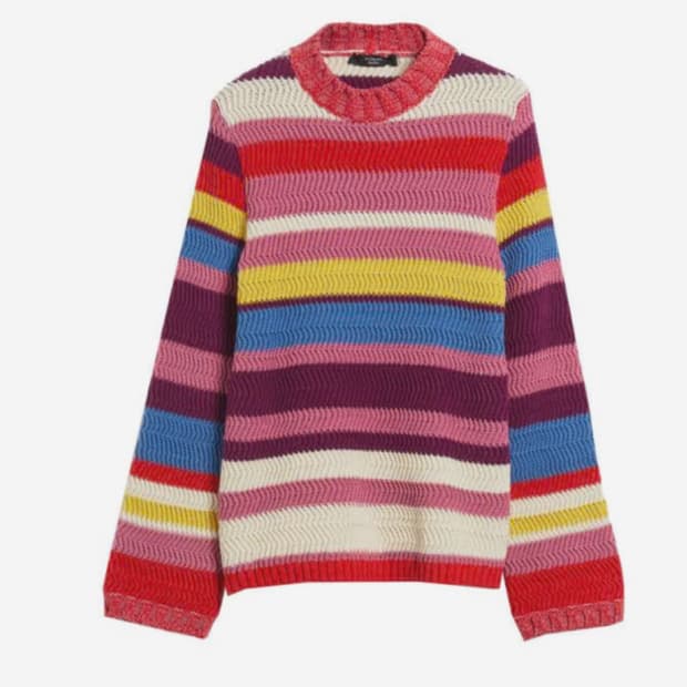 (미사용품) 위캔드 막스마라 멀티컬러 니트