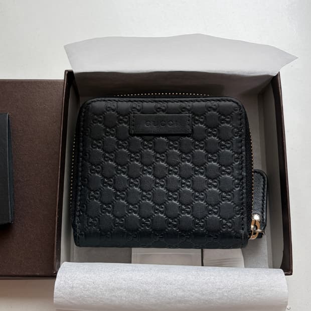 구찌 CG마이크로 블랙 시마 반지갑