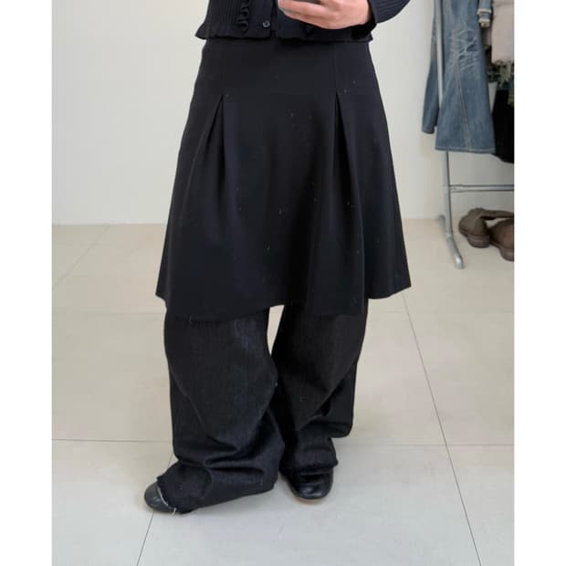 빈티지 미디 스커트