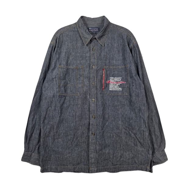 챔피온 U.S.A 어센틱 라인 빈티지 데님 셔츠 XL