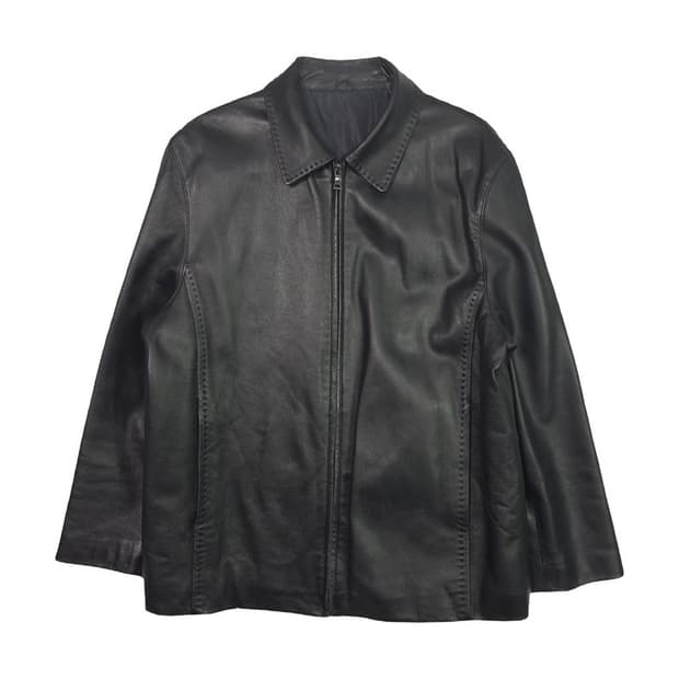 ROGATIS 리얼 램스킨 집업 자켓 L