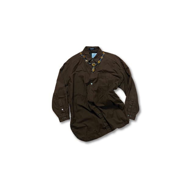 Beads Necklace Both Silt Shirt