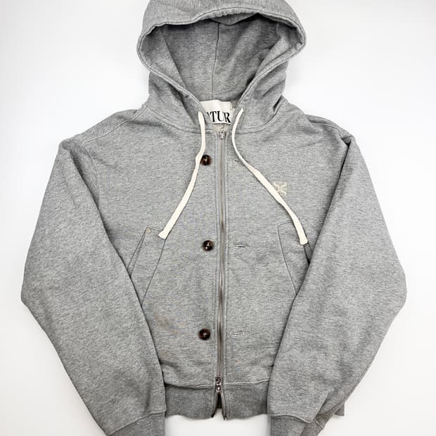 세터 테오 코튼 올 데이 후드 집업 멜란지 그레이