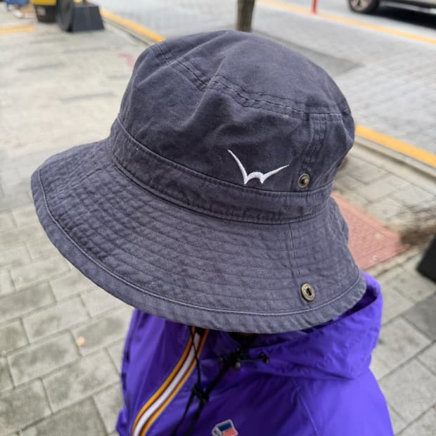Edwin Washed Black Bucket Hat