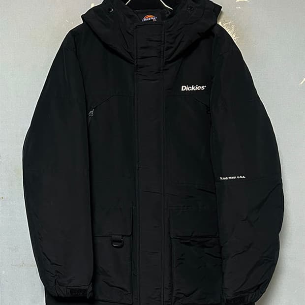 디키즈 남자 패딩점퍼 덕다운 블랙 캐주얼 L 100