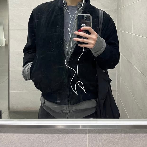 스웨이드 돈피 자켓