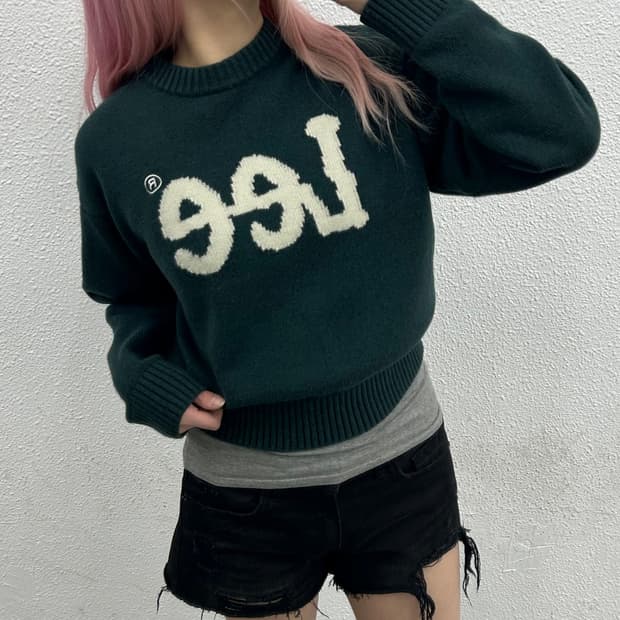 리 딥그린 니트 S